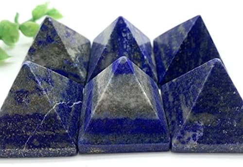 Crystal Healing Meditation Decoration Natural Blue Lapis Lazuli Stone Quartz Crystal Pyramid Reiki Energy Tower Home Ornaments Healing Decoration Stones Home Decor Beautiful Gifts