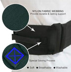 Gait Belt Walking Transfer Belt with 6 Plastic Padded Caregiver Handles and Quick Release Buckle for Patient,Elderly Physical Therapy (Black)