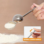 HULISEN Flour Duster for Baking, One-Handed Operation, 304 Stainless Steel Powdered Sugar Shaker Duster, Pick Up and Dust Flour Sifter, Gift Package