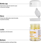 Yellow Edible Glitter for Cocktails, Sujoygar 4g Luster Dust Edible Drink Glitter Shimmer Powder for Cake Decorating Baking Fondant Chocolate Strawberrie Food Garde
