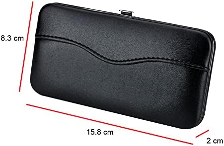 1 Piece PU Leather Empty Tweezers Storage Bag for Eyelash Extensions Multi-pockets Travel Case (Black)