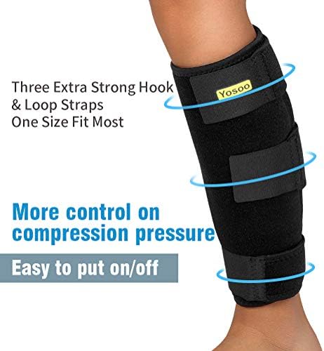 Calf Support, Calf Compression Sleeve Shin Splint Calf Brace for Relieving Calf Pain, Muscle Pain, Torn Calves, Swelling, Sprains Recovery, Unisex, Single