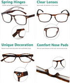 Eyekepper Ultrathin Flex Frame 5-pack 80's Reading Glasses Tortoise +0.5