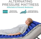Vive 5" Alternating Pressure Mattress - Air Topper Pad for Bed Sore, Ulcer Prevention, Bedridden Treatment - Inflatable, Quiet Alternative Cover - Fits Hospital Bed - Includes Electric Pump System