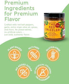 The Red Drizzler Hot Mojo Picón Hot Sauce - Red Bell Pepper-Based, Spicy Garlic Chili Sauce, Vegan, Gluten & Nut-Free, No Sugar & Artificial Preservatives Added, Ideal for Tacos, Eggs and More (6 oz)