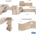 Vet Wrap Medical Tape for Skin Bandage 2 Inch x 6 Pack Red Fabric Bandages Self Adhering Cohesive Stretch Wrap