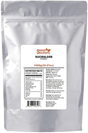 Pure Sucralose (Powder) 1KG, Meets FCC & USP Standards