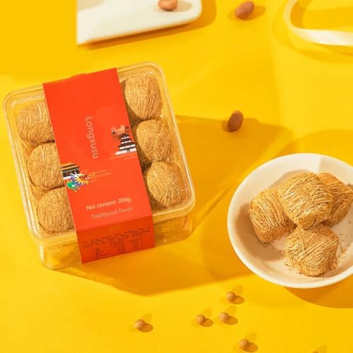 Chinese Crisp Candy，dragons beard candy 7.05oz/200g，Dragon Beard Candy Floss，Pastry Dough