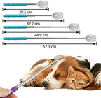 CERRXIAN 5 Pack Telescoping Back Scratcher, Portable Extendable Back Scratcher, Telescoping Metal Back Scratchers/Hand Massager with Soft Rubber Handles for Adults, Kids,Dogs