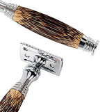 Grandslam Double Edge Safety Razor + 10 Blades Safety Razor with Handmade Long Natural Bamboo Handle Eco Friendly Safety Razors for Women/Men Ladies Shaver