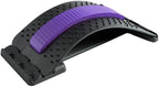 Back Stretcher Magnetotherapy Multi-Level Adjustable Massager Waist Neck Fitness Lumbar Cervical Spine Support Pain Relief (Purple)