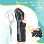 Resting Hand Splint, Stroke Hand Wrist Brace for Carpal Tunnel Night Support, Pain Relief for Stroke Recovery, Flexion Contractures, Arthritis, Tendonitis, Left Hand, Black, M