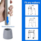 ANCKNE 4 Pack Walker Tips 1 1/8 inch Universal Walker Accessories Replacement Rubber Tips for Walkers, Commodes, Shower Chairs and More, Skid-Resistant Traction and Easy Installation