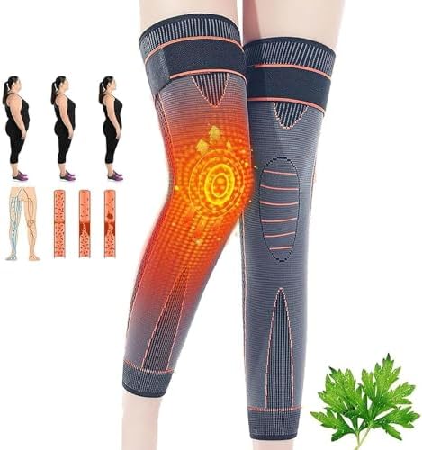 Radiofrequency Herbal Thermal Knee Support,Mugwort Acupressure Shaping Knee Pads for Men and Women (2 Pairs-a,XXL:85-110kg)