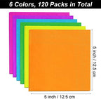 Resinta 120 Pieces Cocktail Napkin Paper Napkins 2 Ply Party Supplies, 6 Colors