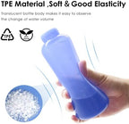 RUFCRIL Peri Bottle, Portable Travel Bidet with Bag, TPE Material Can Be Boiled, 17oz/500ml with 2 Sealing Rings,Essentials for Postpartum Perineal Care,Hemorrhoid Treatment,and Baby(Blue)