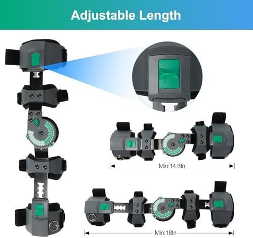 Adjustable Hinged Elbow Brace ROM Arm Braces Post OP Stabilizer Support After Surgery, Injury Recovery Ligament and Tendon Repairs and Dislocation splint with Sling Pain Relief (Left)