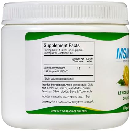 KALA HEALTH MSMPure Lemon Lime Flavored Coarse Flakes 8.8 oz and MSM Gel 8 oz Bundle