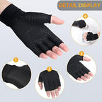 Donfri Copper Arthritis Gloves Fingerless Compression Gloves Women Men for RSI,Carpal Tunnel, Rheumatoid, Tendonitis (S)