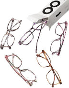 JOLISU 5-Pack Ultra-Light Slim Frames Reading Glasses for Women - Readers for Women, Spring Hinges and Blue Light Protection