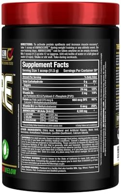 ALLMAX AMINOCORE BCAA Powder for Workout Muscle Recovery & Increased Endurance - Sugar Free, No Fillers 8.18 Grams Bcaas Amino Acids, B Vitamins for Women and Men - 30 Servings | Watermelon, 345g