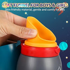 ONEDONE Portable Urinal for Kids Rocket Pee Cup for Kids Emergency Urinal for Toddlers Boys Girls 12.5 OZ Small Pee Bottle for Kid Child Camping Car Travel Potty Training Baby Urinal Teal