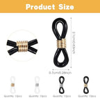 40Pcs Eyeglass Chain Connector, Glass Holders for Women Eyeglasses Sunglasses Stylish Accessories Around Neck Chain Anti Slip Straps(Rubber Zinc Alloy)