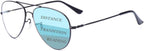 Aviator Anti-blue Light Reading Glasses, Progressive Multifocus Reading Glasses for Men and Women, Oversized Frame, Black