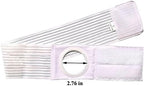 Ostomy Support Belt Hernia Abdominal Binder Stoma Band for Colostomy Patients Prevent Parastomal Hernia 2.76 inch Hole White (L)
