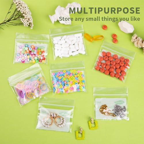 Small Pill Bags for Travel, 100 Pcs Pill Pouches for Medicine Vitamin Organizer Ziplock Bags with Write-on Labels Seal Waterproof for Daily Travel Medicine Pill Storage and Small Item