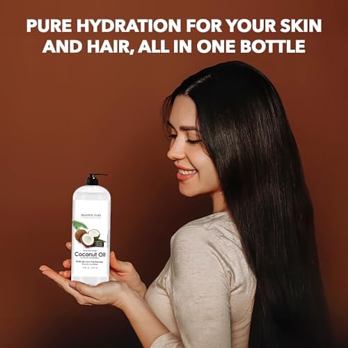 Majestic Pure Fractionated Coconut Oil - Relaxing Massage Oil, Liquid Carrier Oil for Diluting Essential Oils - Skin, Lip, Body & Hair Oil Moisturizer & Softener - 16 fl oz