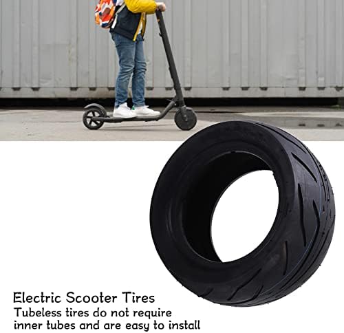 10 Inch Tire, 10x4.50-6 Tubeless Rubber Tire, Electric Scooter Tire Replacement Impact Resistance Slip Resistance