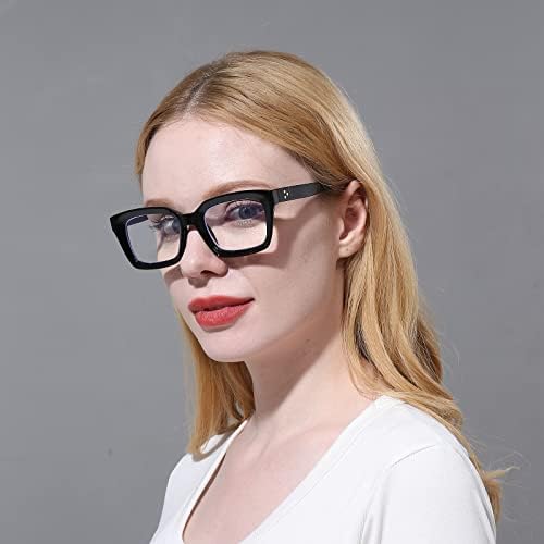 DXYXYO Reading Glasses for Women 1.75 Blue Light Blocking Men Oversized Rectangle Computer Readers 3 Pack Black Retro Fashion Oprah Style Square