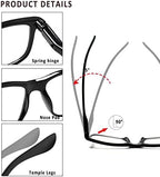 Kerecsen 5 Pack Reading Glasses for Men and Women Readers with Spring Hinges Fashion Eyeglasses