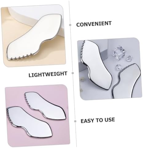 HEALLILY Stainless Steel Handheld Massager, Facial Tool - Scraping Massage Board for Body and Face