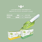 Organyc - 100% Certified Organic Cotton Tampons - No Applicator, Free from Chlorine, Perfumes, Rayon, and Chemicals - Normal, Regular, 16 Count (Pack of 1) (R00992)