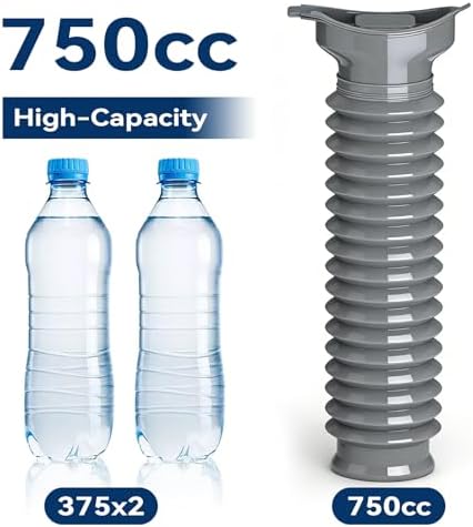 Pee Bottles for Men, Adjustable Emergency Urinal, Car Pee Bottle for Men and Women, Portable Toilet for Car, Shrinkable Personal Mobile Toilet,Urine Bottle