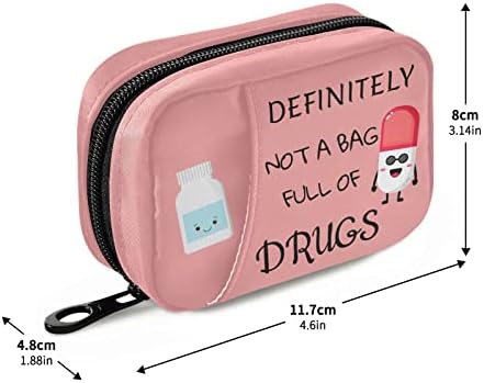 Pill Organizer Pill Character Pill Box 7 Day Pill Case Bag Travel Pill Organizer Bag with Zipper Portable Weekly Case Compact Size for Vitamin Supplement Holder