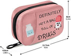 Pill Organizer Pill Character Pill Box 7 Day Pill Case Bag Travel Pill Organizer Bag with Zipper Portable Weekly Case Compact Size for Vitamin Supplement Holder