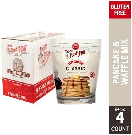 Bob's Red Mill Gluten Free Pancake Mix, 24oz (Pack of 4) - Whole Grain, Non-GMO, Kosher