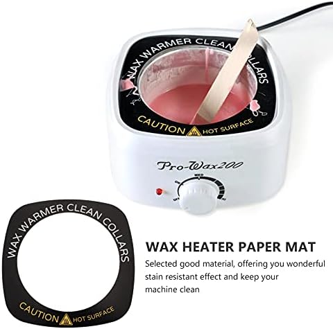 Wax Warmer Clean Collars Waxing Protection Rings 50Pcs Replacement Black Collars Ring for Universal Wax Machine Accessories Square