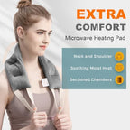 uncn Heating Pad for Neck Shoulders and Back Microwavable Wrap Weighted Neck Warmer 32x5in Microwave Heat Wrap Rice Beanbag Lavender Scented 1.5Pounds