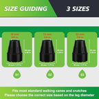 supregear Crutch Tips 7/8 inch, Heavy Duty Rubber Replacement Tips for 7/8" Crutches Walking Cane & Sticks, Non-Slip Extreme Grip Feet Ends Caps with Metal Inserts, 4 Pack