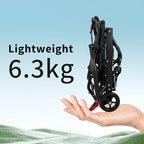 Ultra Light Wheelchairs (6.3kg), Lightweight Foldable Wheelchair for Adults - Portable Transport Chair, Compact Travel Mobility Aid, Ultra Light Weight Folding Design, 220lbs Capacity (black2)