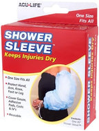 Acu-Life Shower Sleeve, Keeps Injuries Dry, One Size Fits All, Reusable, Waterproof, Blue
