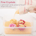 Silica Gel Flower Drying Crystals 5LBS, Reusable Color Indicating Flower Drying Silica with Airtight Container and Brush, DIY Wedding Bouquet Flower Preservation Kit, Fine Bead Size<1mm