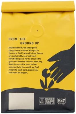 Groundwork Certified Organic Whole Bean Coffee, Slabtown, 12 oz Bag