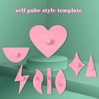 9pcs Pubic Hair Trimmer Stencil,Bikini Shaving Model,Private Area Style Shape Tool,Pube Clipping Template,Charming Intimate Part Pattern,Softly Rubber,Handle Design