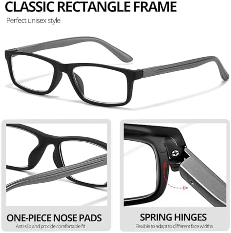 VIEWBETTER Photochromic Reading Glasses Sunglasses for Women Men, UV Protection & Lightweight & Flexible Spring Hinge RG2321