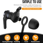 2 Pack Silicone Earphones Anti-Lost Straps Soft Safety Tug-Resistant Sports Earplug Lanyard Flexible Wire Cable Connector Cord Fits Any Wireless Bluetooth Earphones